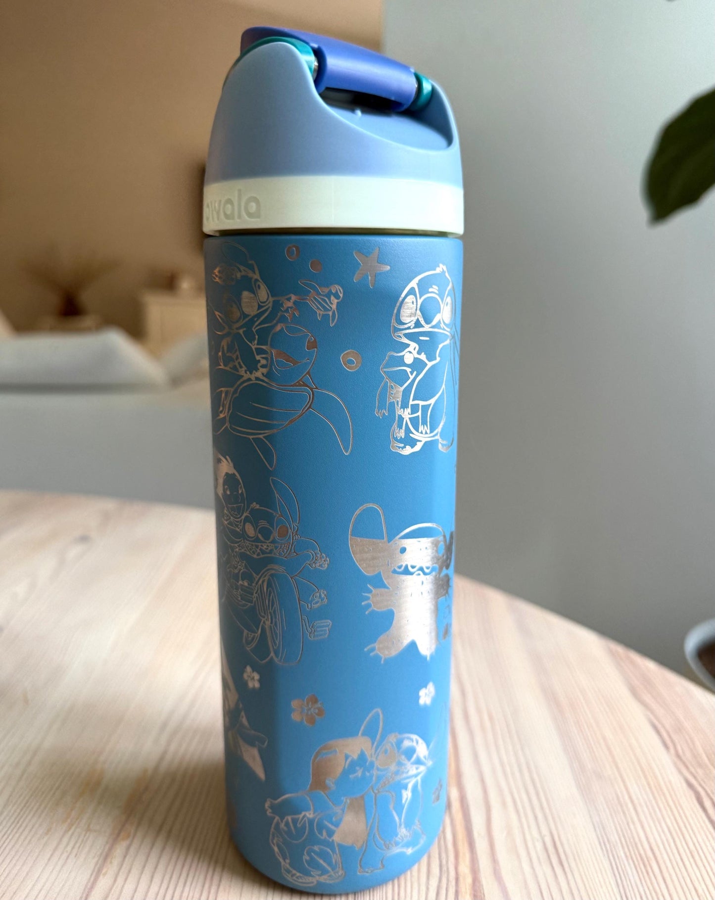 Custom Engraved Owala, Lilo and Stitch Movie, Owala Free Sip, Engraved tumbler, Cute Alien Disney