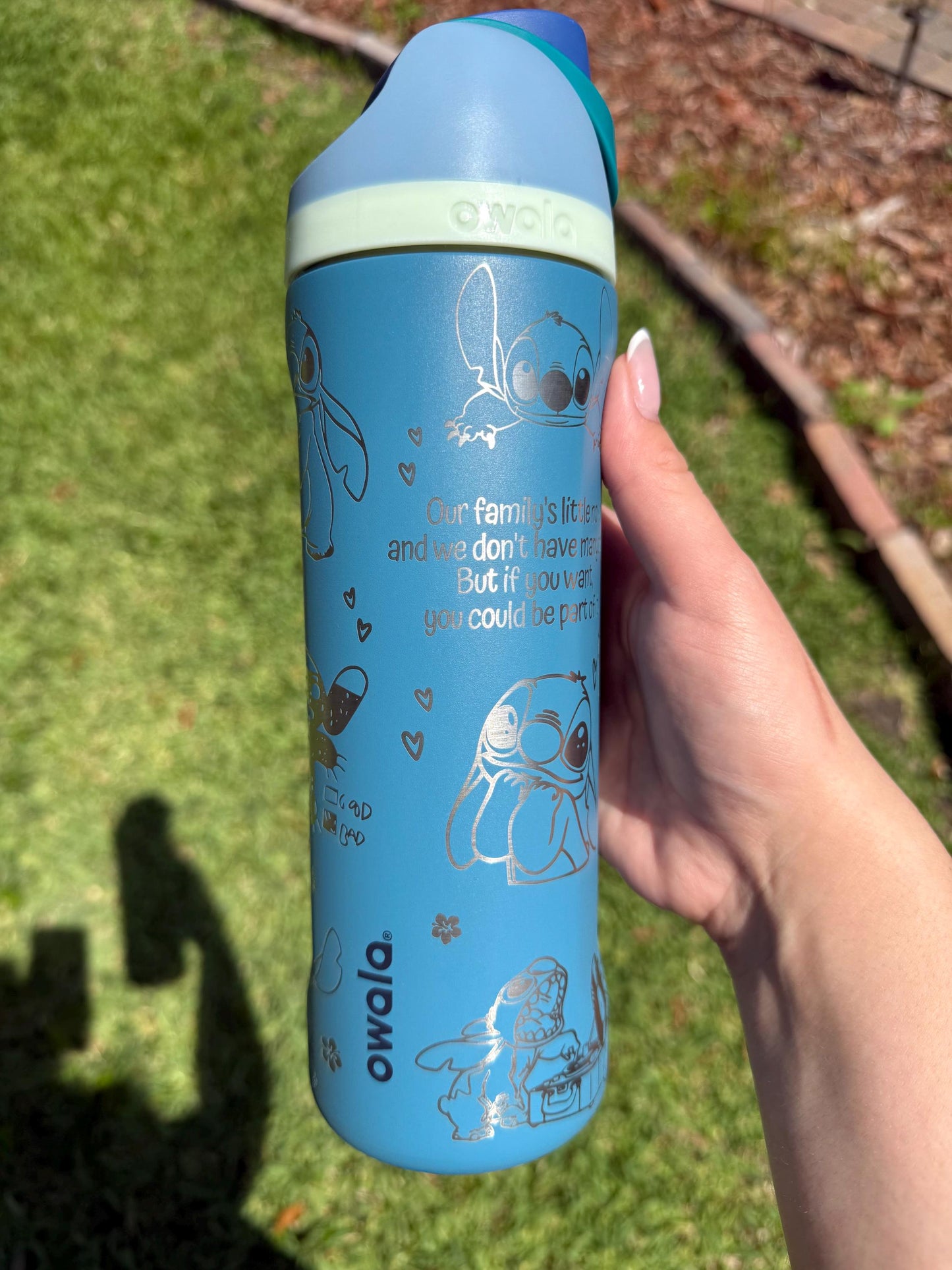 Custom Engraved Owala, Lilo and Stitch Movie, Owala Free Sip, Engraved tumbler, Cute Alien Disney