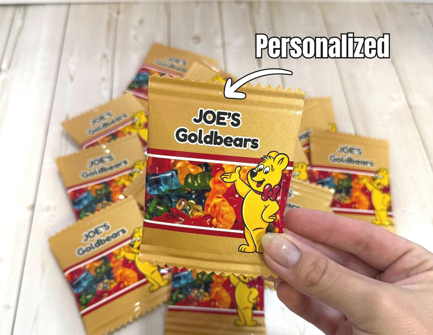 Gummy bears Haribo Party Favors Bundle of Personalized Snack Gummies Kids Party favor, Tabletop decoration, Custom w/ name