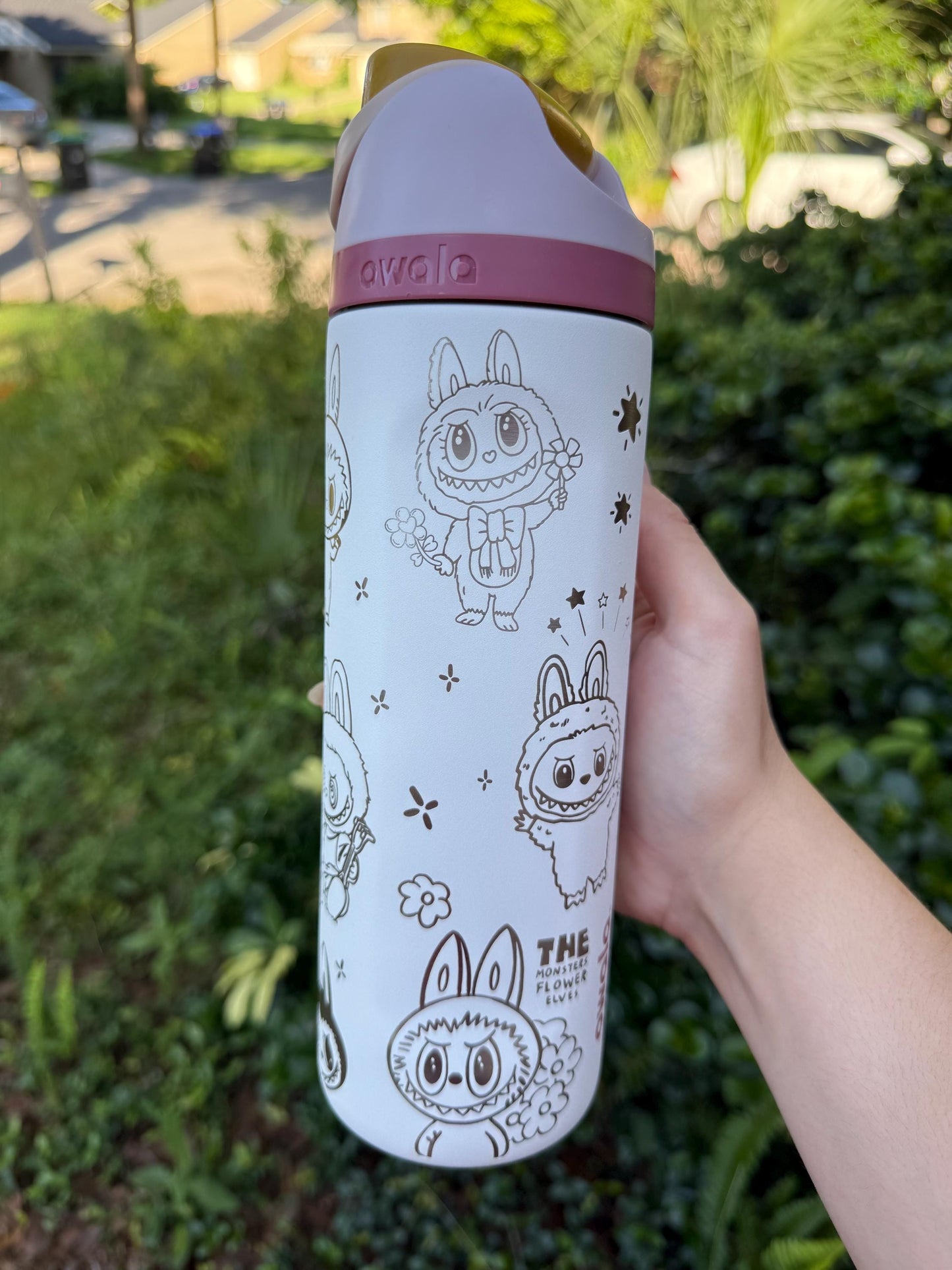 Labubu The Monsters Engraved Owala Free Sip Owala, Kawaii