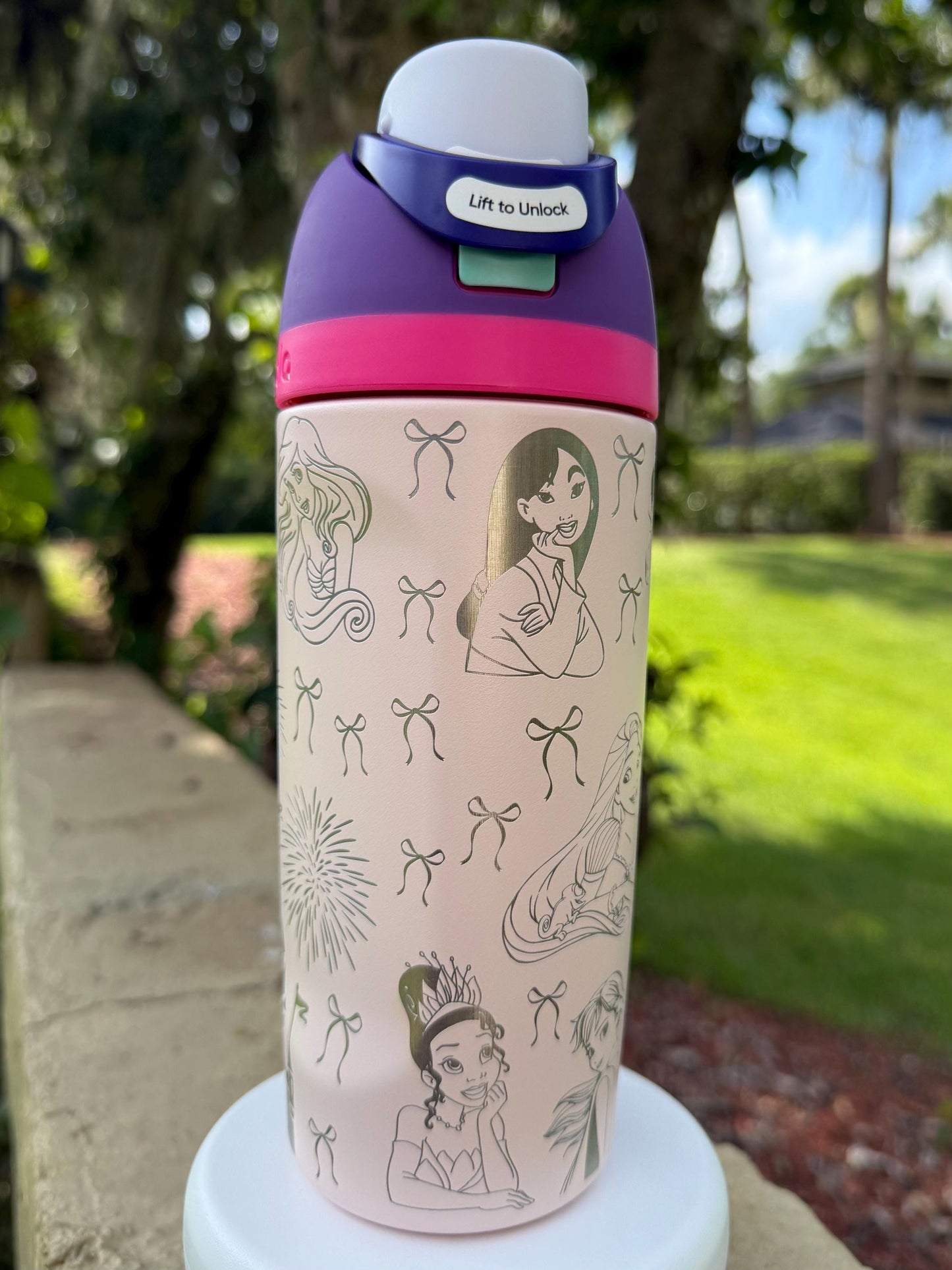 Custom Engraved Kids Owala FreeSip 16oz, Disney Princess Mashup Inspired