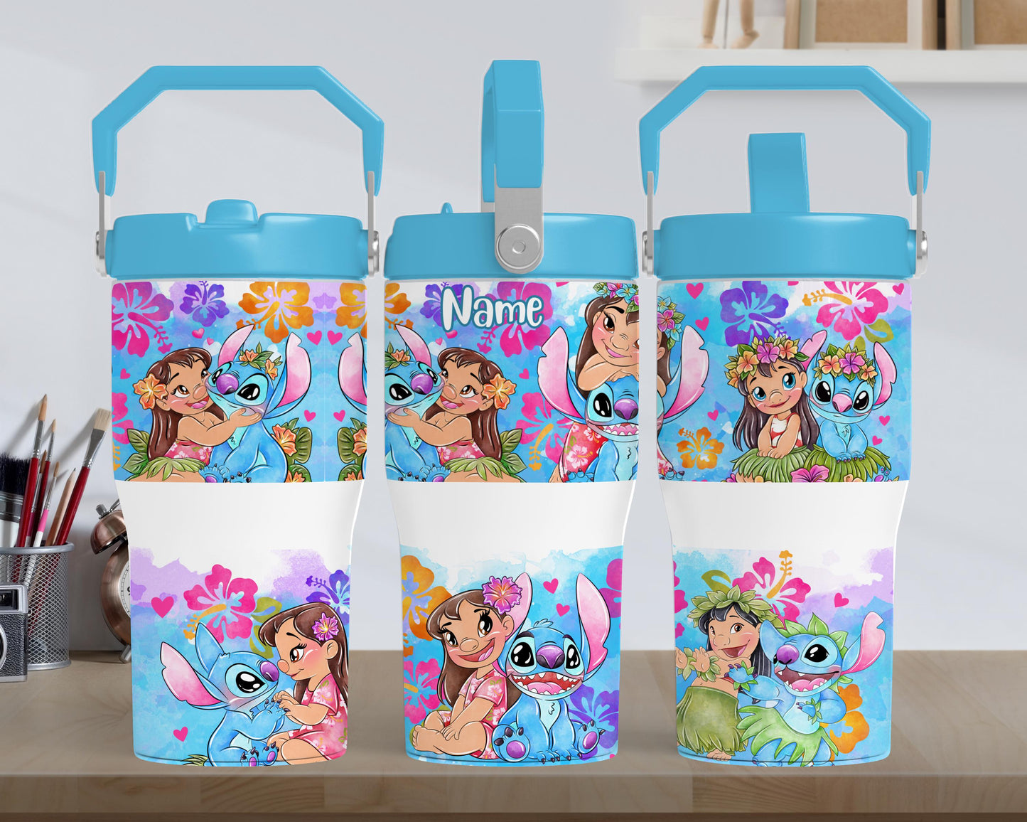 Kids Tumbler 20oz Flip Straw, Lilo and Stitch
