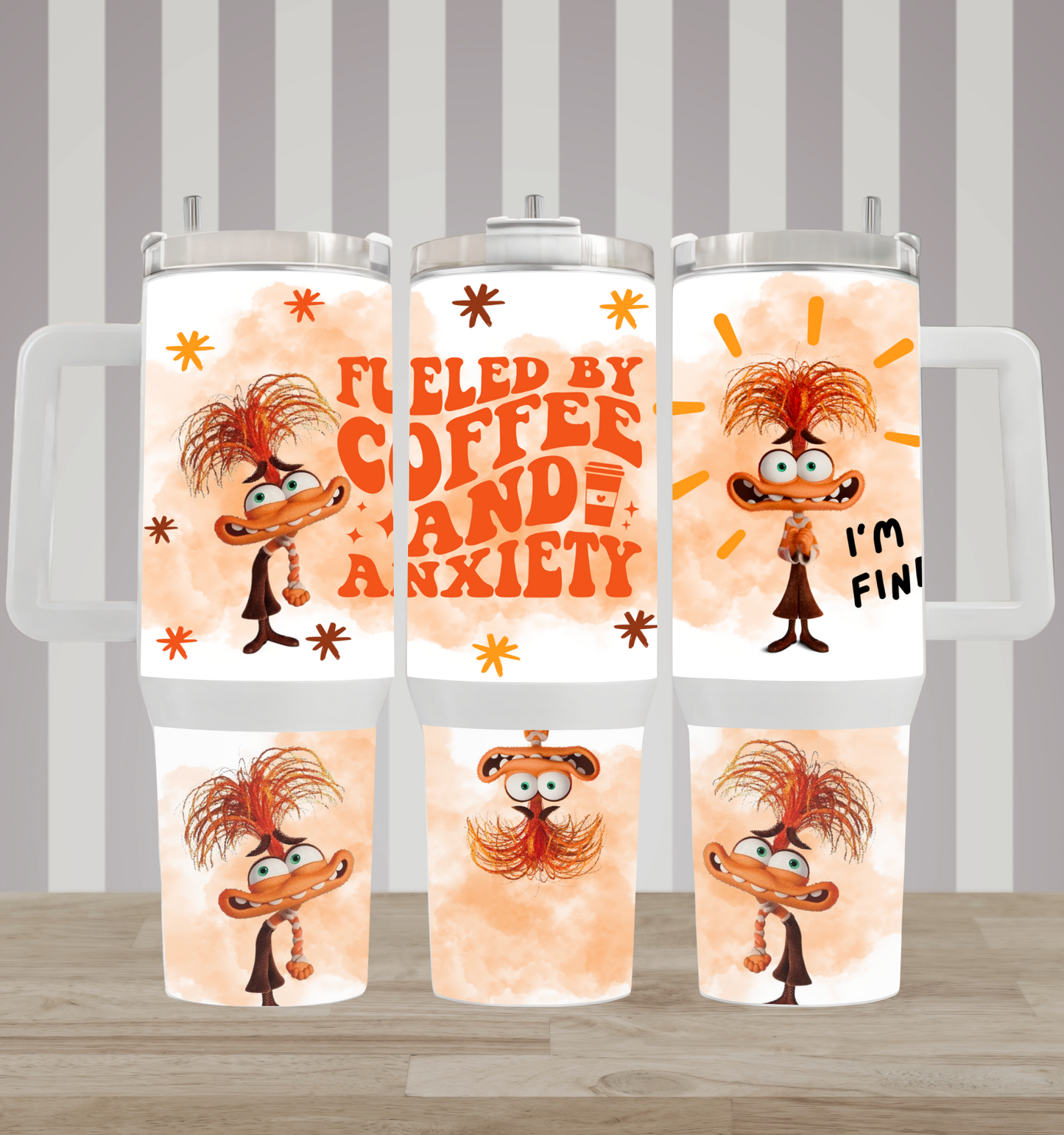 Anxiety Inside Out Coffee Lover, 40oz Tumbler