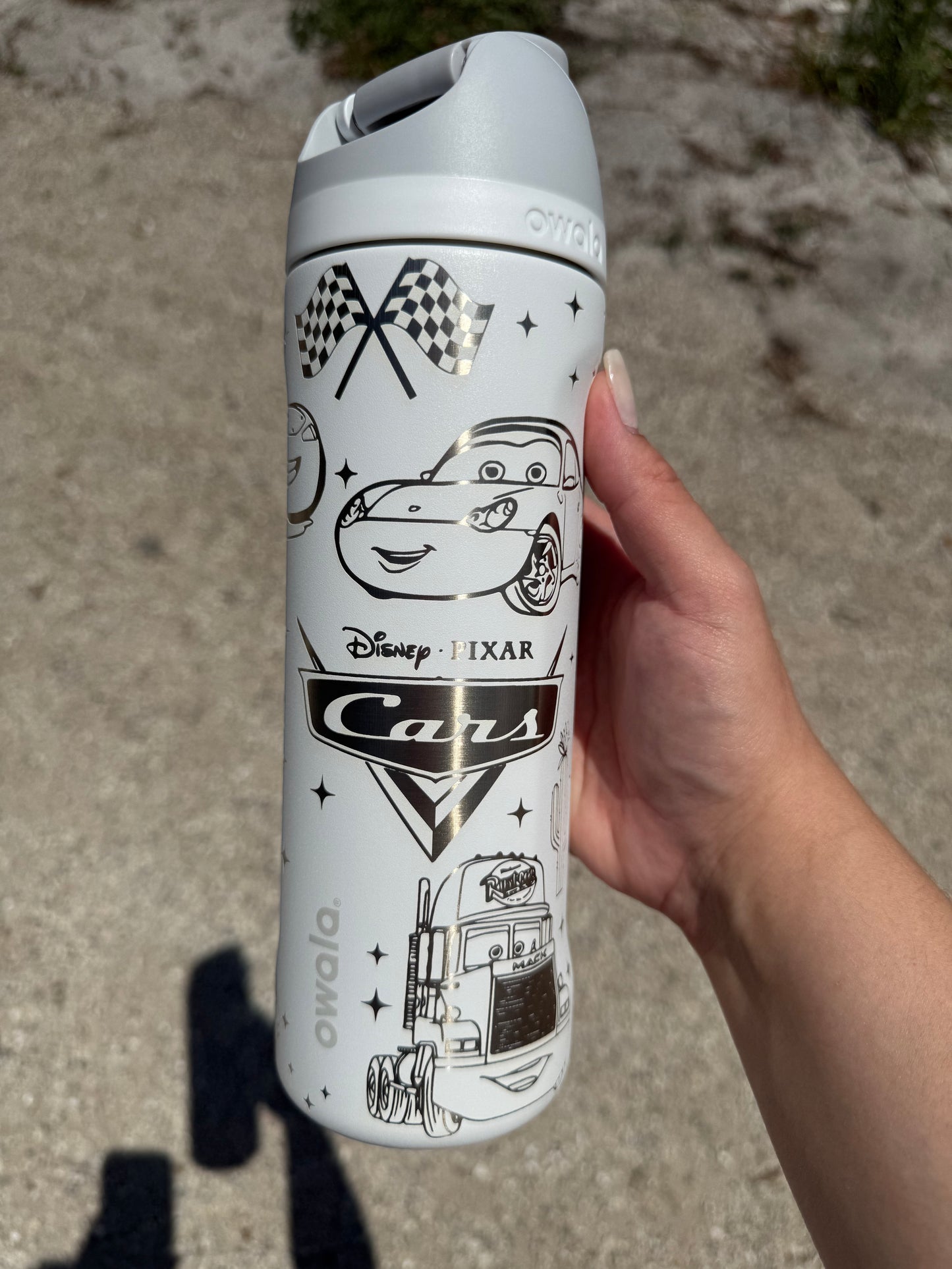 Cars Movie Engraved Owala Free Sip, Lightning Mcqueen