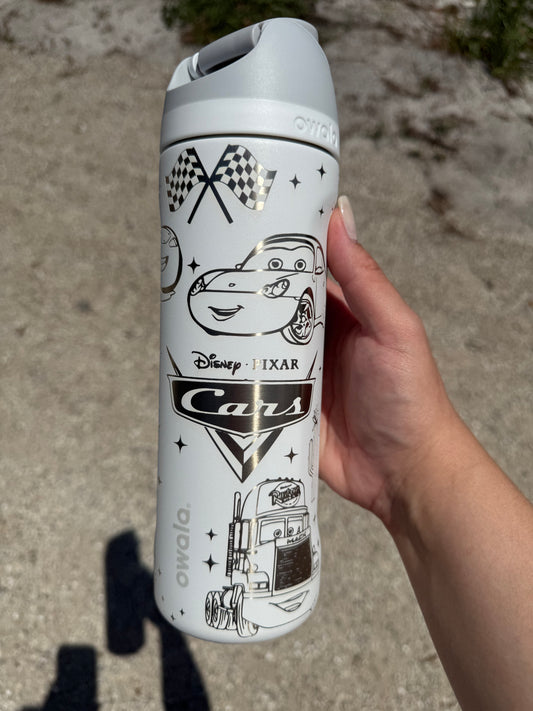 Cars Movie Engraved Owala Free Sip, Lightning Mcqueen