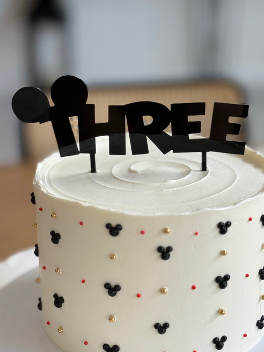 Mickey Birthday Cake Topper, Personalized Acrylic