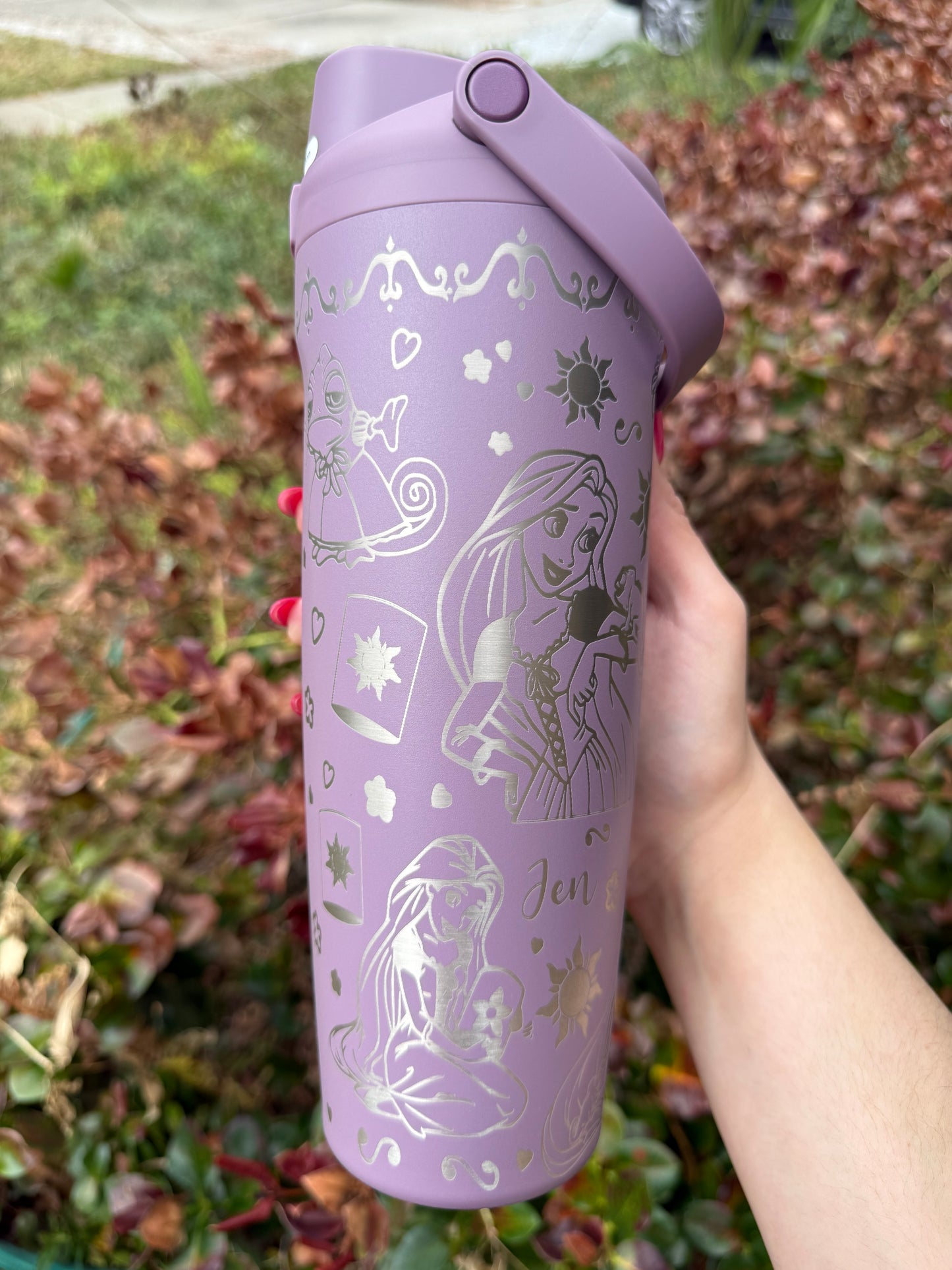 Tangled Princess Engraved Owala Sip Sway 30oz, Rapunzel