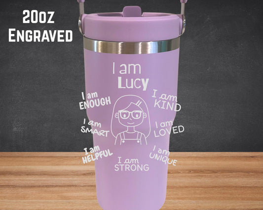 Emotional Support Cup for Kids, 20oz Personalized gift tumbler with Name