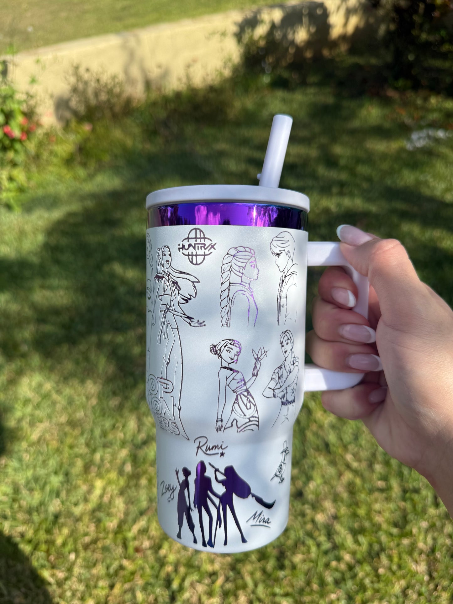 Demon Hunters Tumbler, Kpop 20oz Engraved Cup
