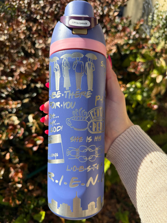 Friends Tv Show Owala Engraved Free Sip
