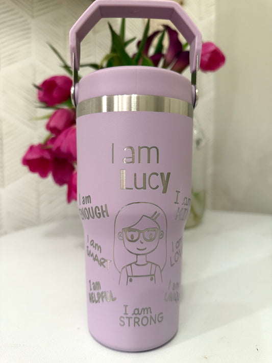 Emotional Support Cup for Kids, 20oz Personalized gift tumbler with Name
