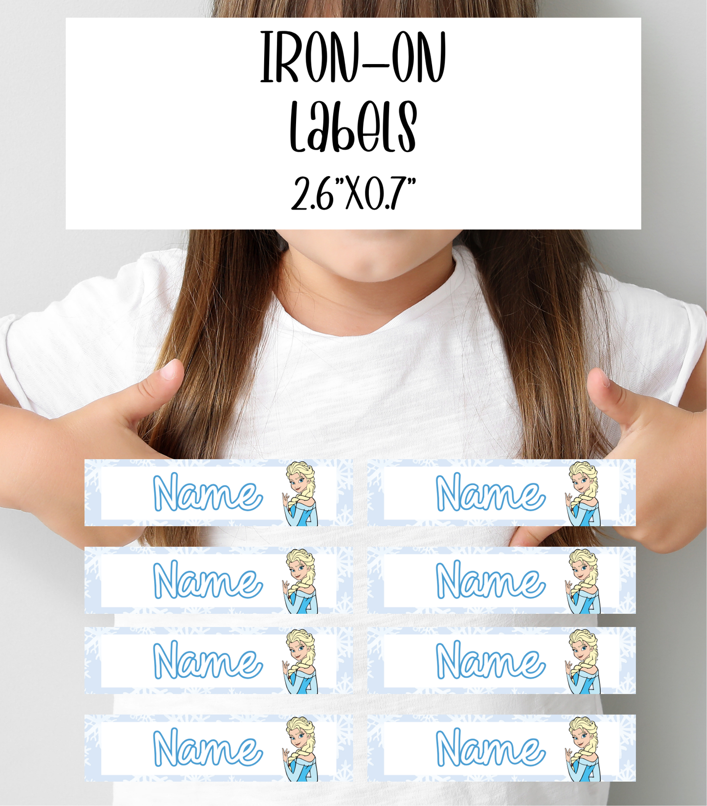 Iron-On Disney Clothing Labels, Pack of 8