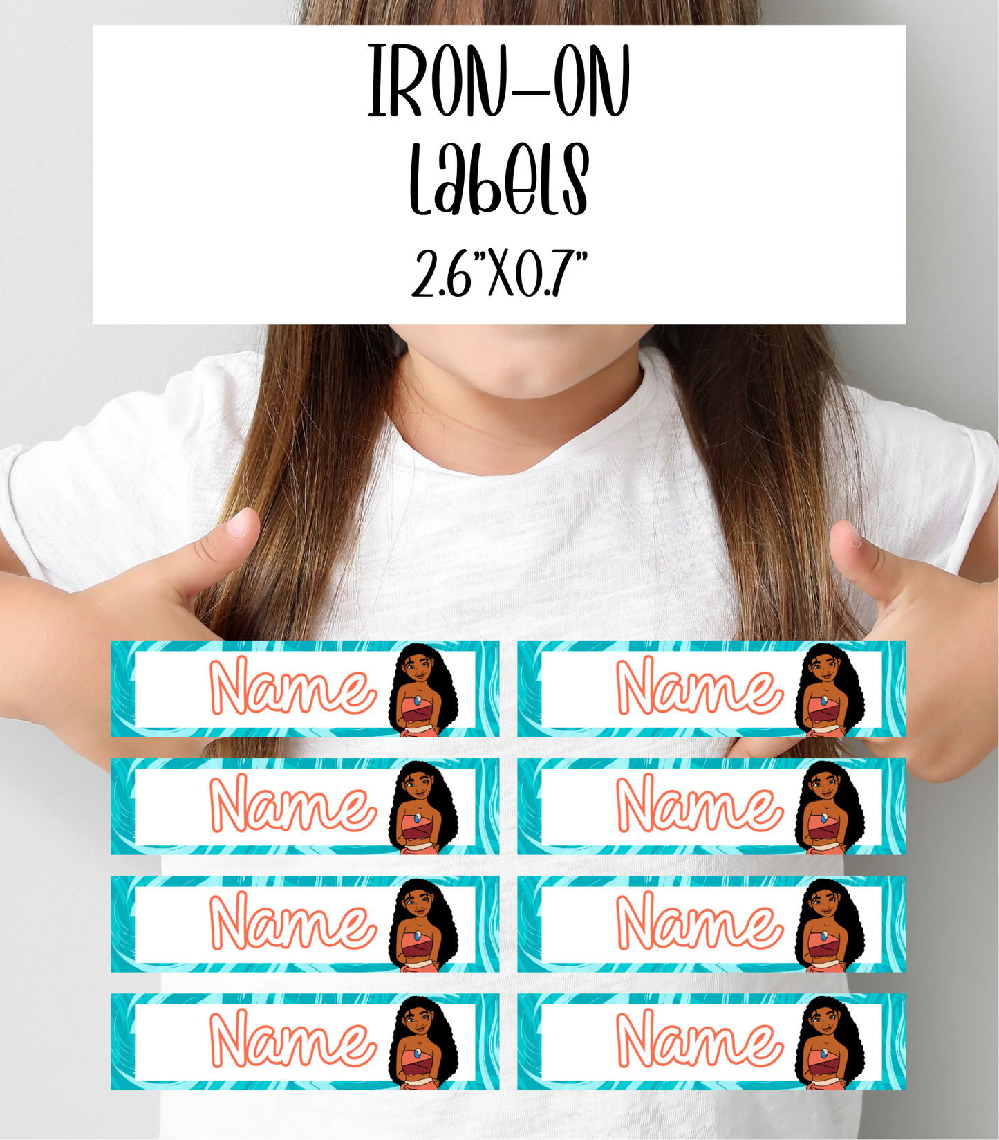 Iron-On Disney Clothing Labels, Pack of 8