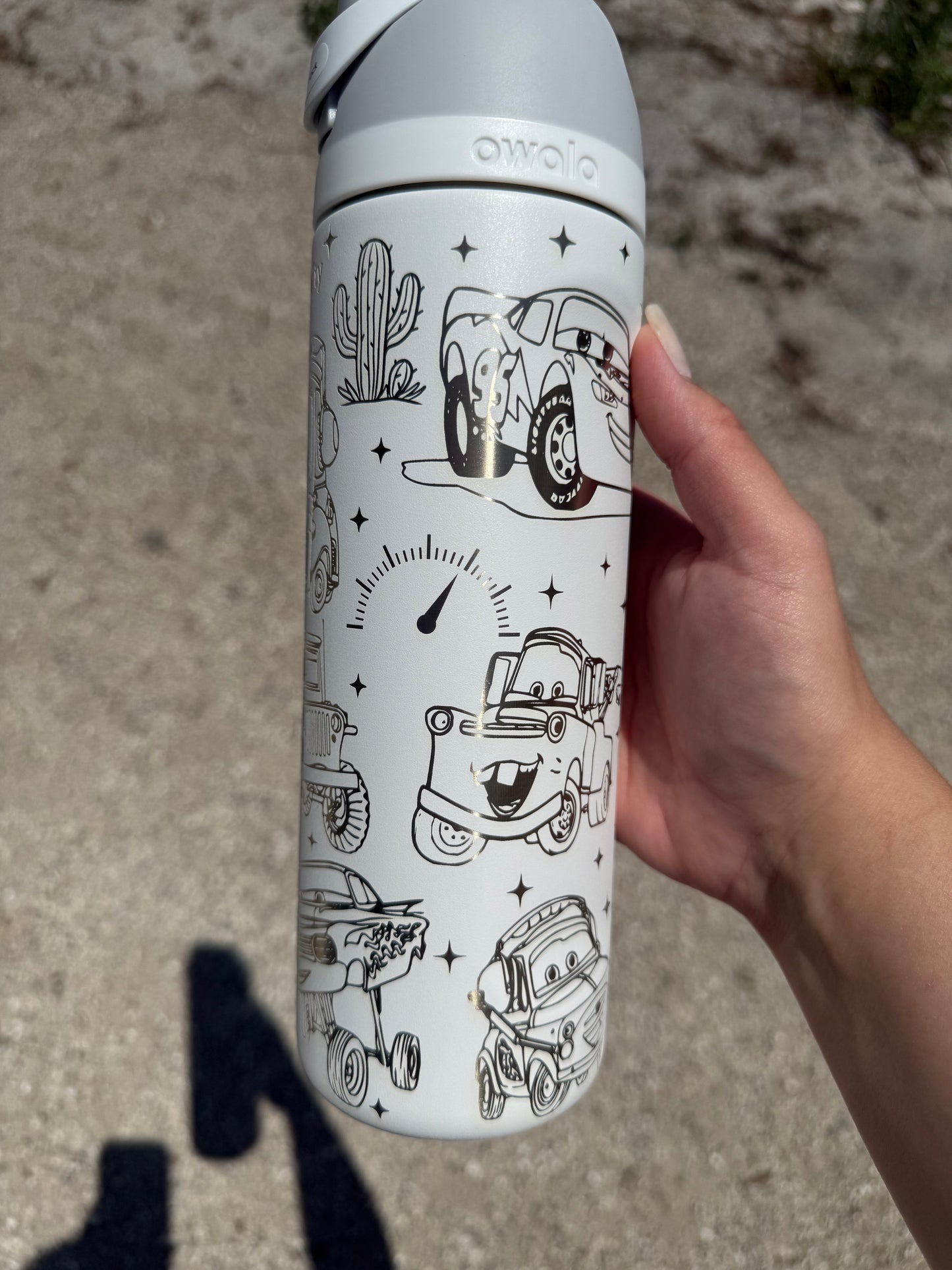 Cars Movie Engraved Owala Free Sip, Lightning Mcqueen