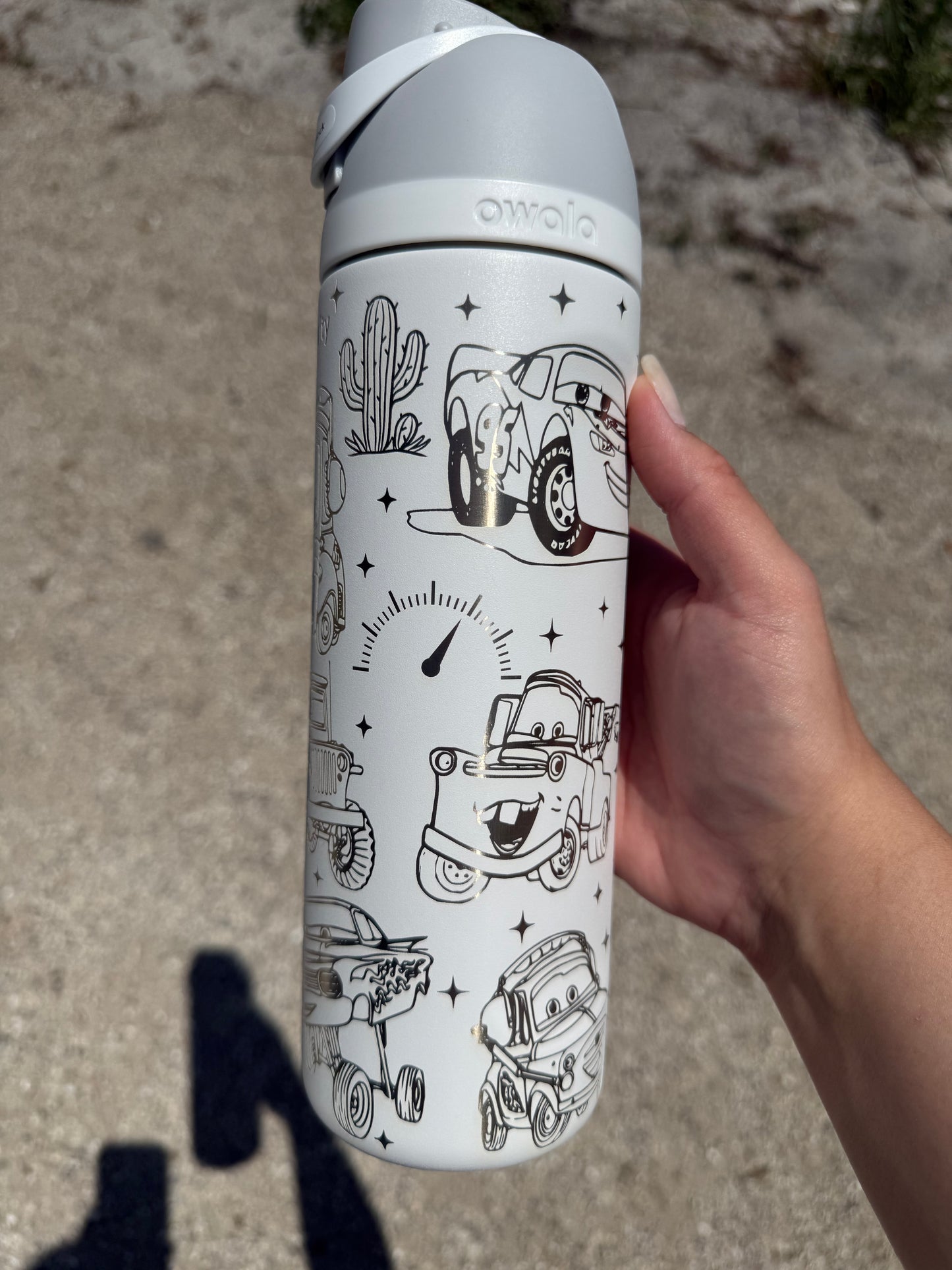 Cars Movie Engraved Owala Free Sip, Lightning Mcqueen