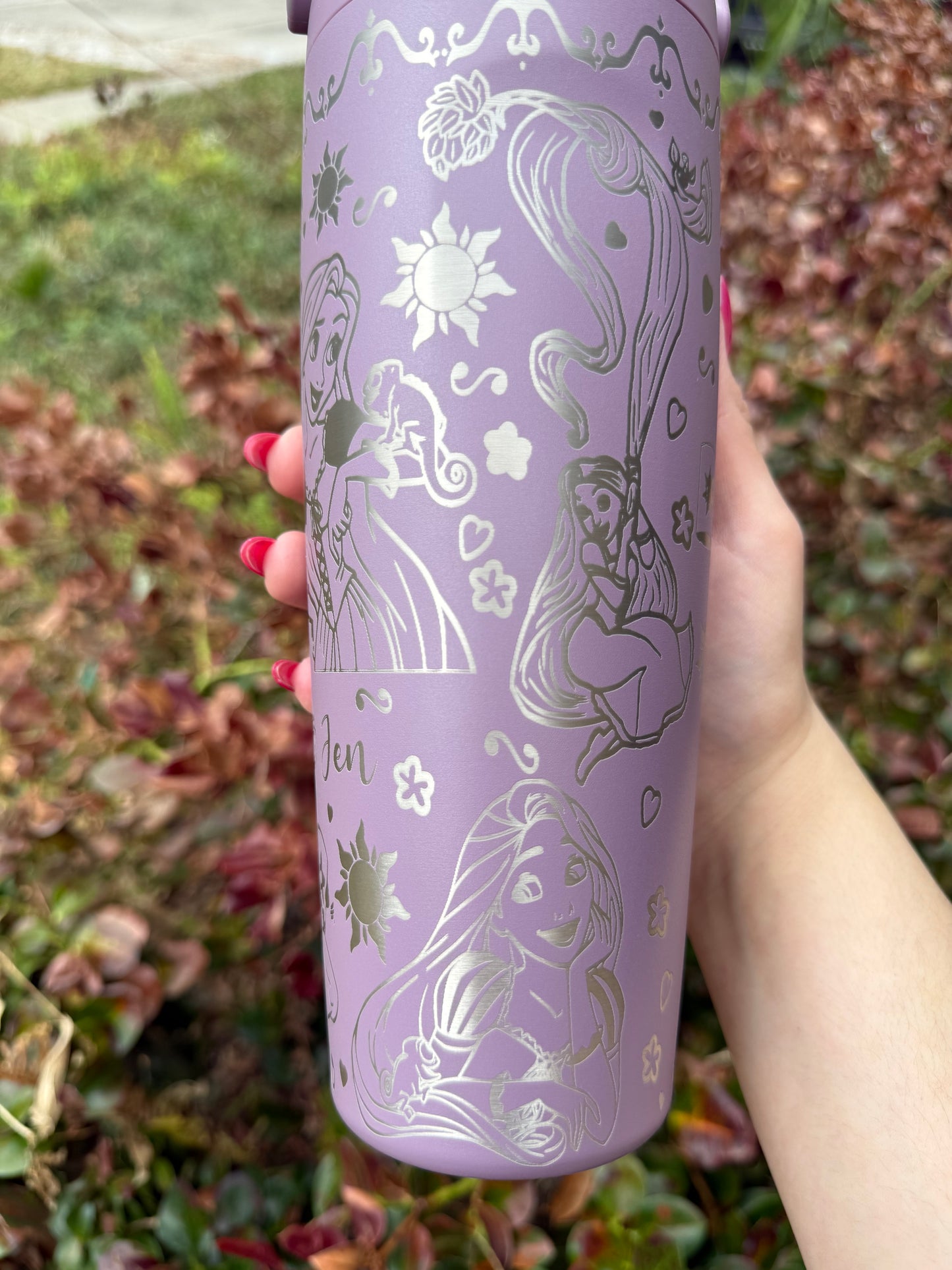 Tangled Princess Engraved Owala Sip Sway 30oz, Rapunzel