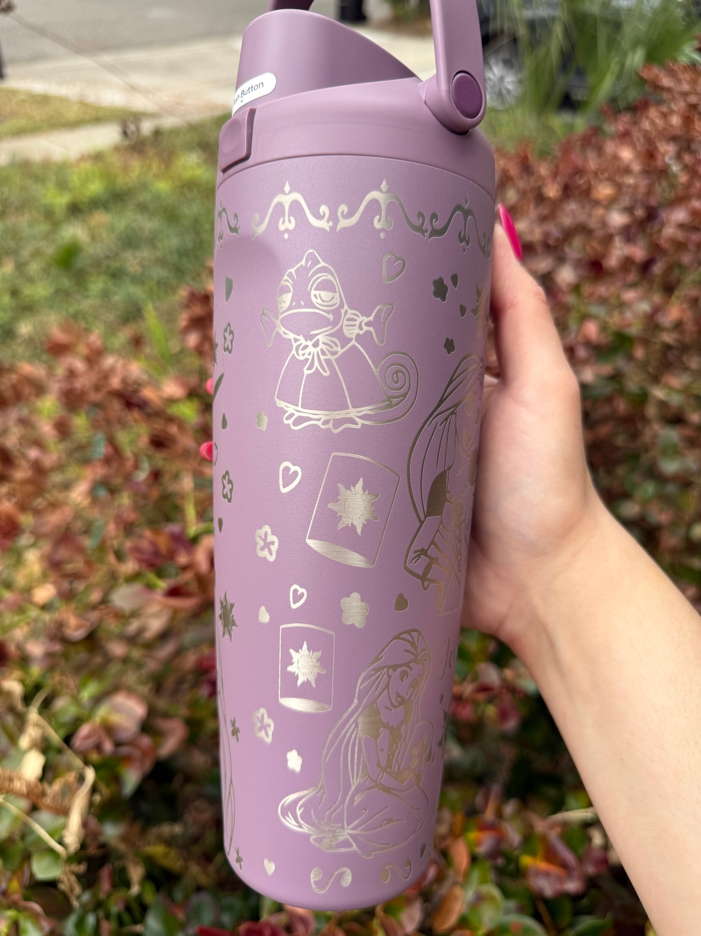 Tangled Princess Engraved Owala Sip Sway 30oz, Rapunzel