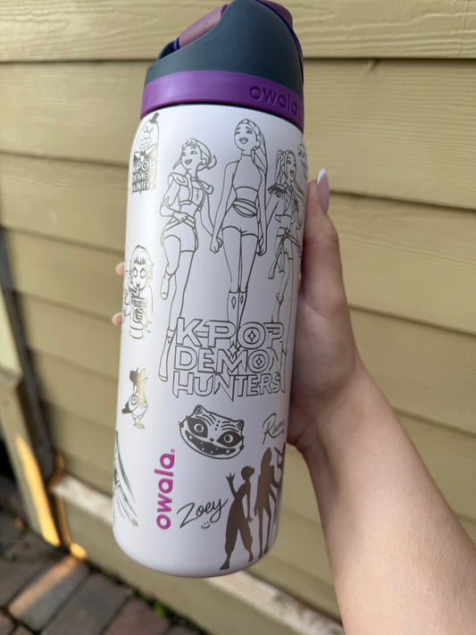 Demon Hunters Engraved Owala Free Sip Kpop