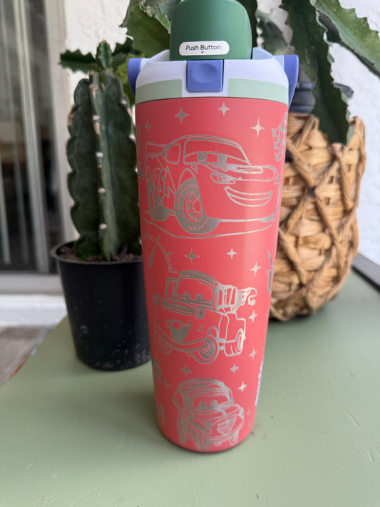 Cars Movie Engraved Owala Free Sip Sway 30oz