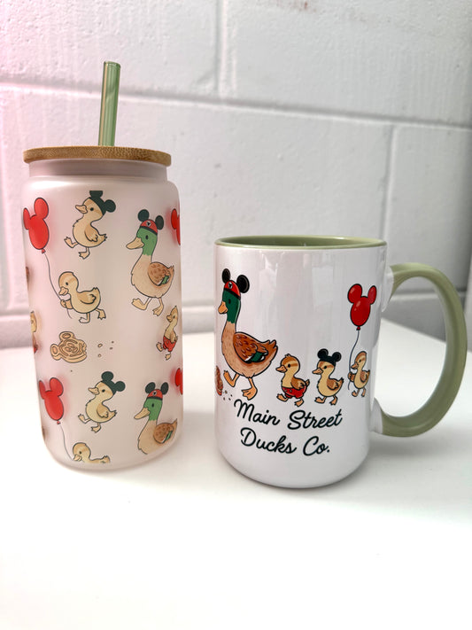 Disney Ducks Glass Tumbler or Coffee Mug