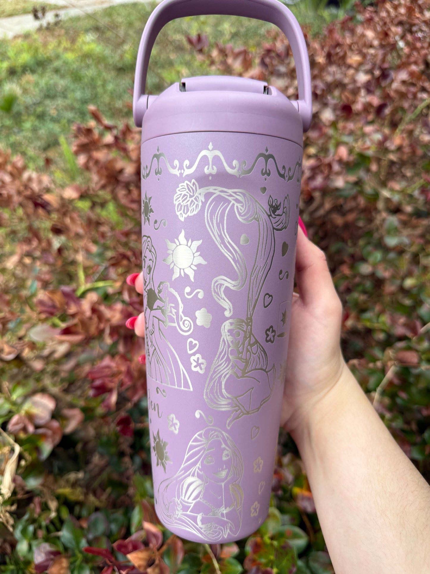 Tangled Princess Engraved Owala Sip Sway 30oz, Rapunzel