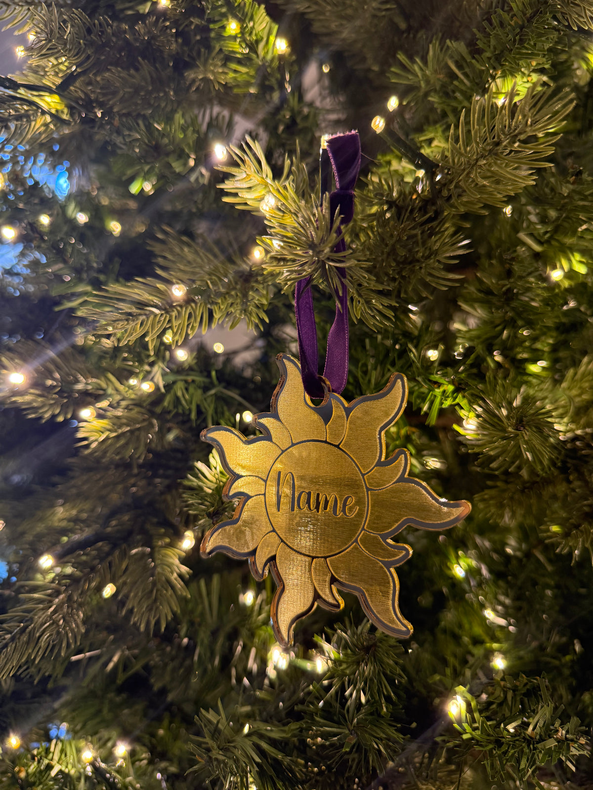 Purple Princess Ornament, Personalized