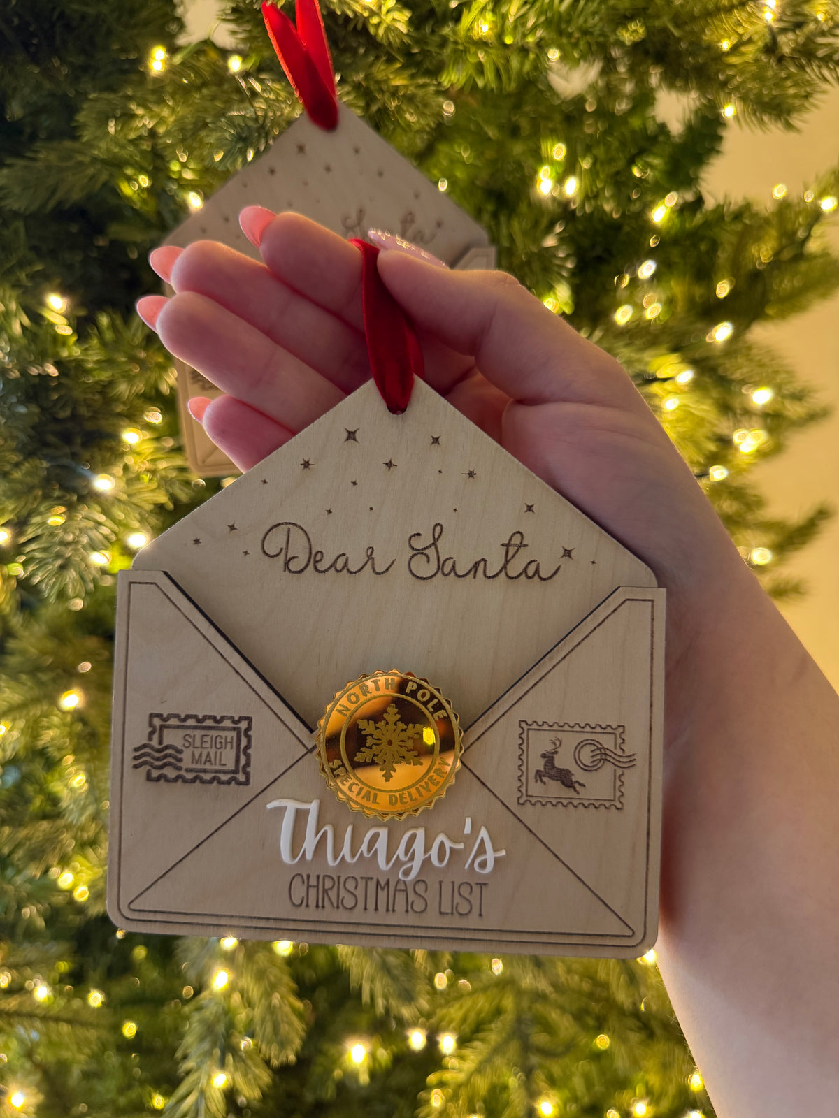 Letter to Santa Ornament, Personalized