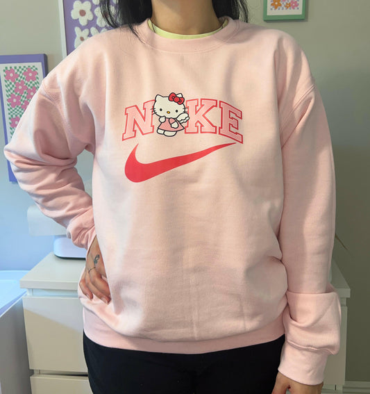 Custom Pink Sweatshirt, Hello Kitty Nike