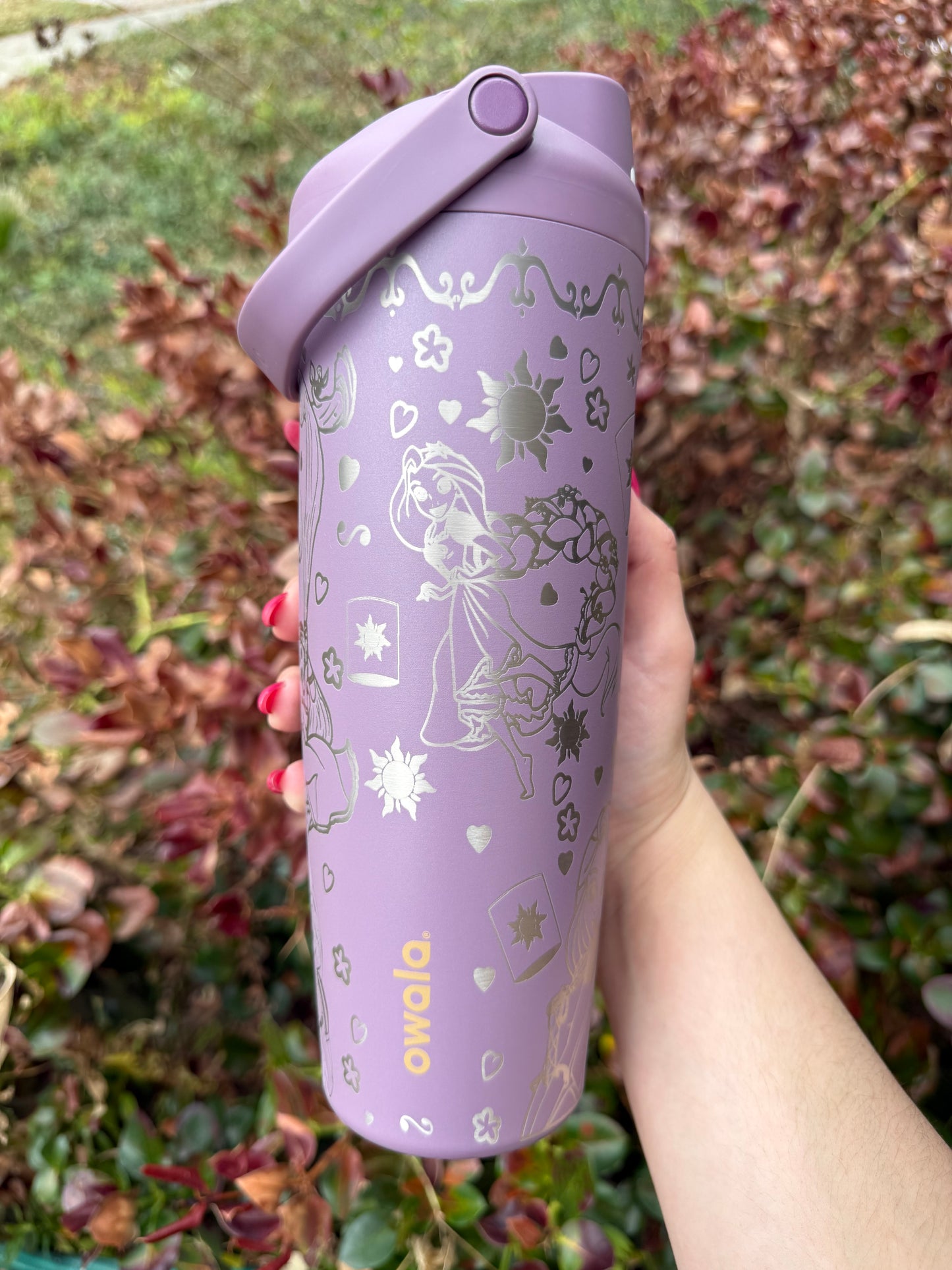 Tangled Princess Engraved Owala Sip Sway 30oz, Rapunzel