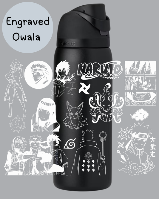 Anime Inspired Engraved Owala Free Sip