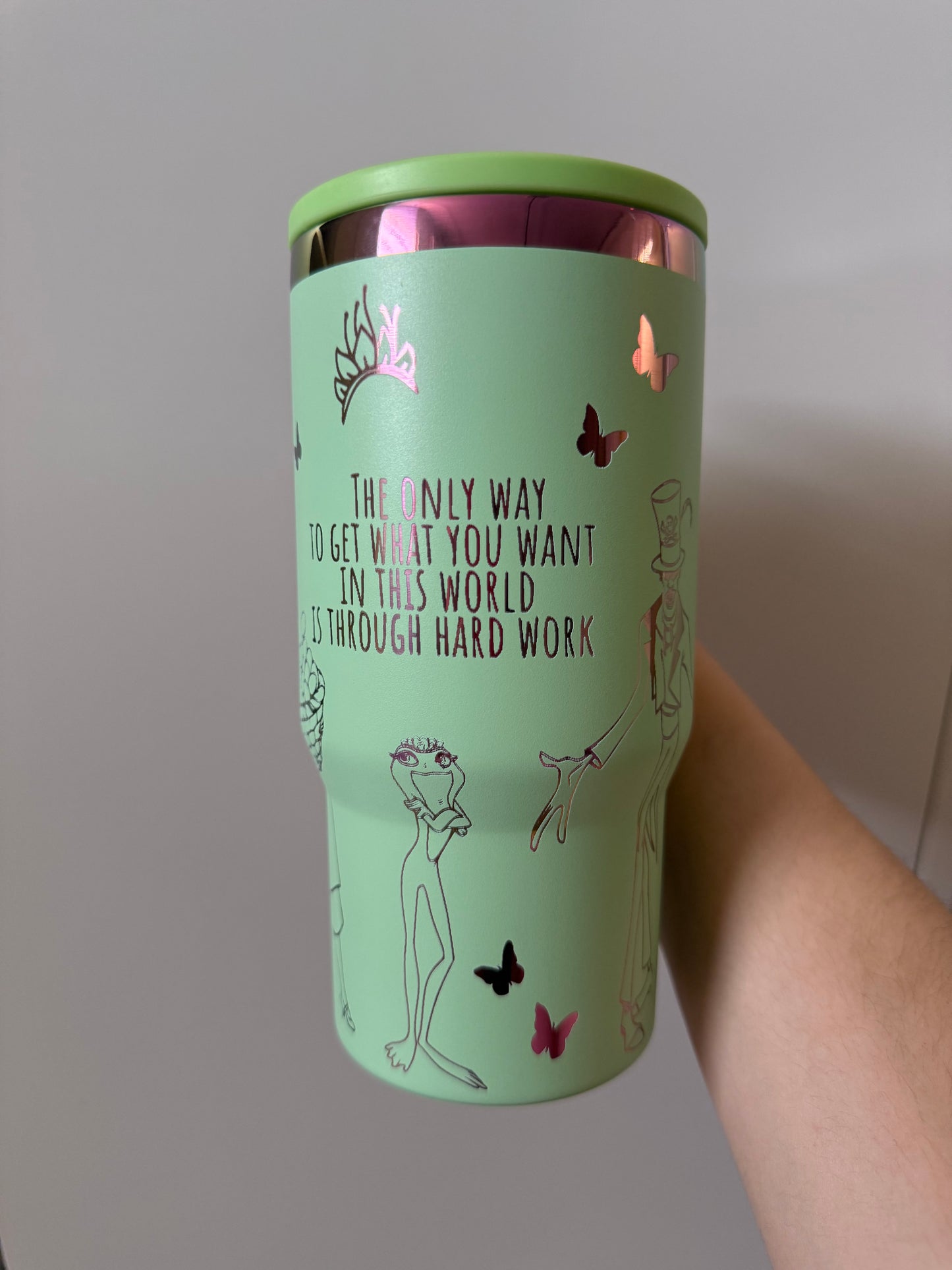 Tiana Princess FreeSip 20oz Engraved Tumbler Princess and the Frog