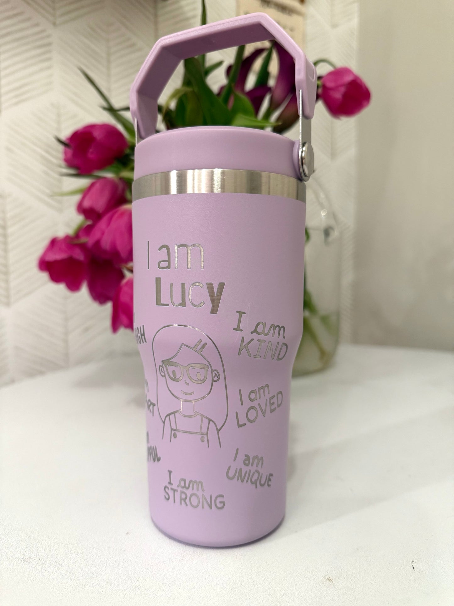 Emotional Support Cup for Kids, 20oz Personalized gift tumbler with Name