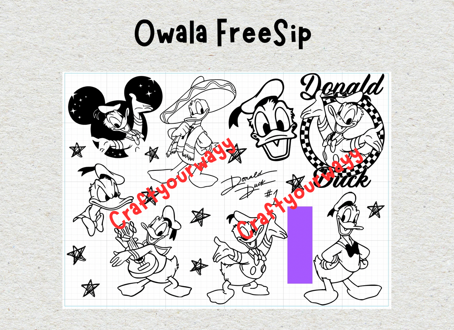 Cartoon Duck Owala FreeSip Engraved Tumbler