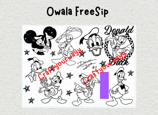 Cartoon Duck Owala FreeSip Engraved Tumbler