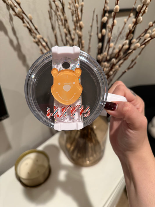 Winnie the Pooh Christmas 40oz Tumbler with Side Handle