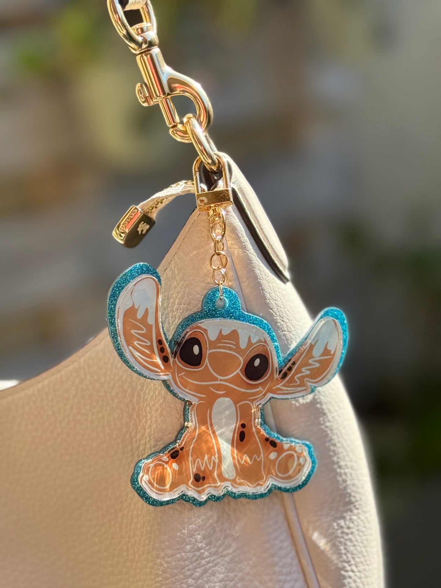 Merry Stitchmas Bag Charm/Keychain, Acrylic Glitter