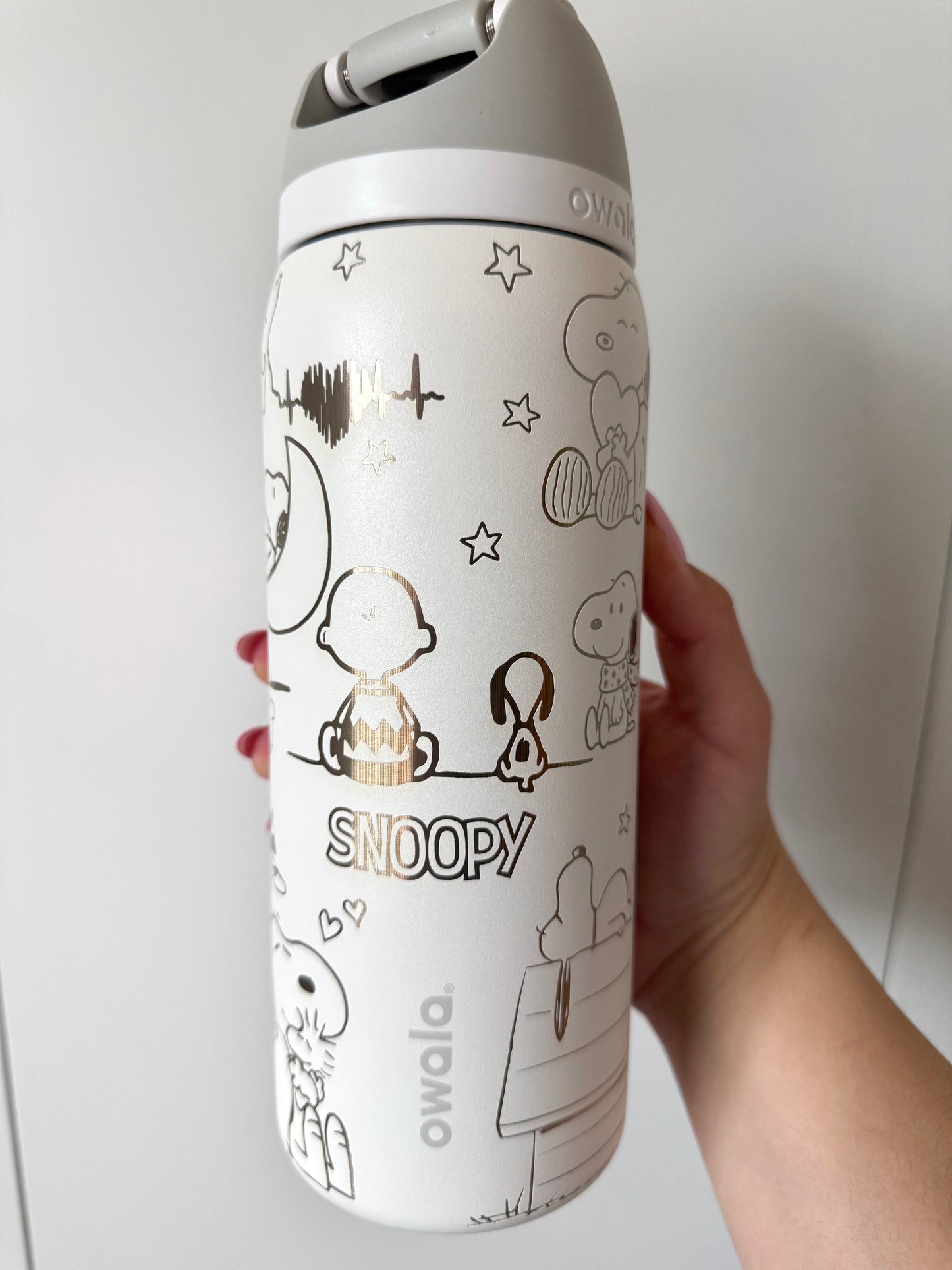 Cute Dog Engraved Owala 32oz Tumbler