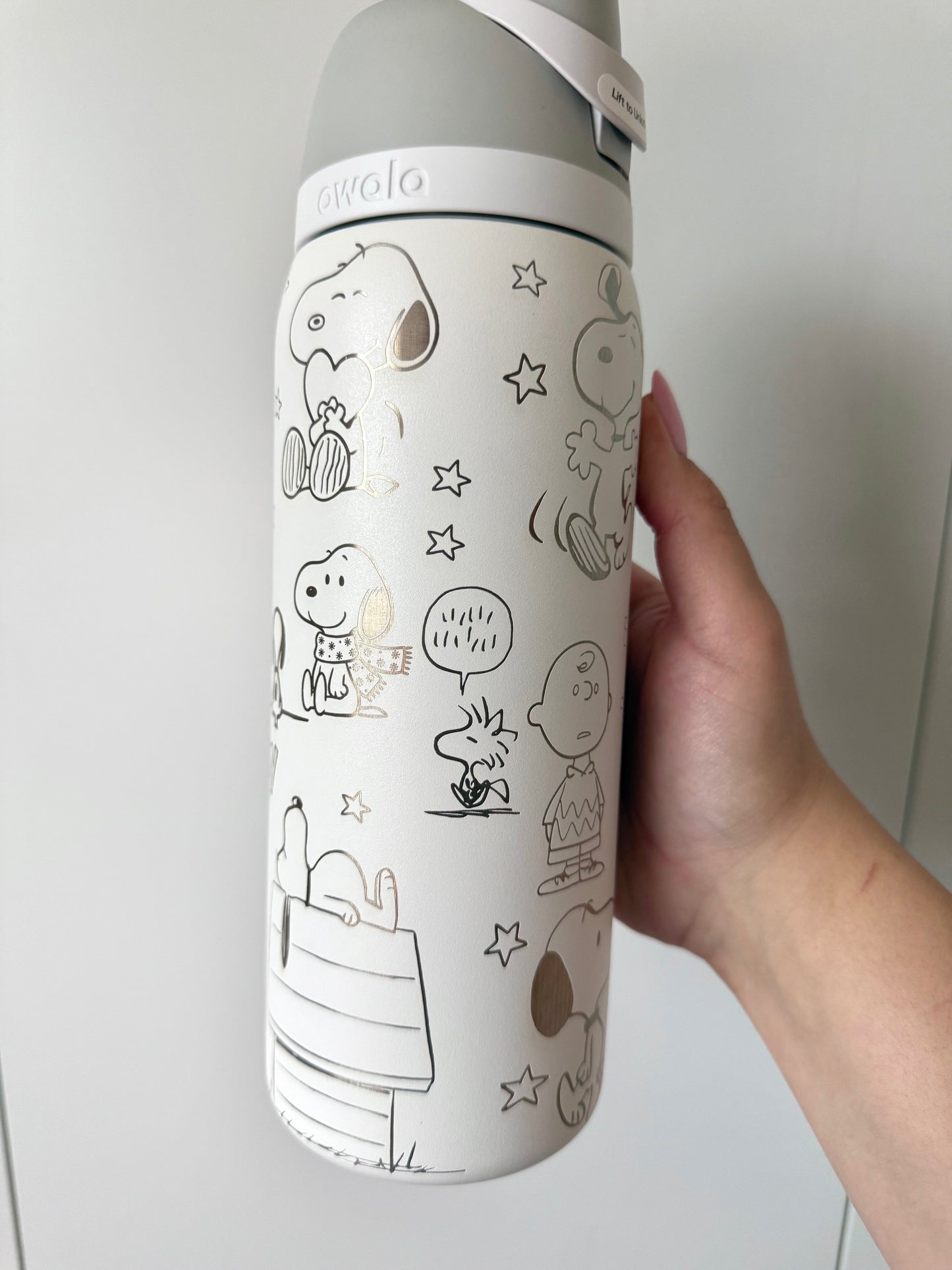 Cute Dog Engraved Owala 32oz Tumbler