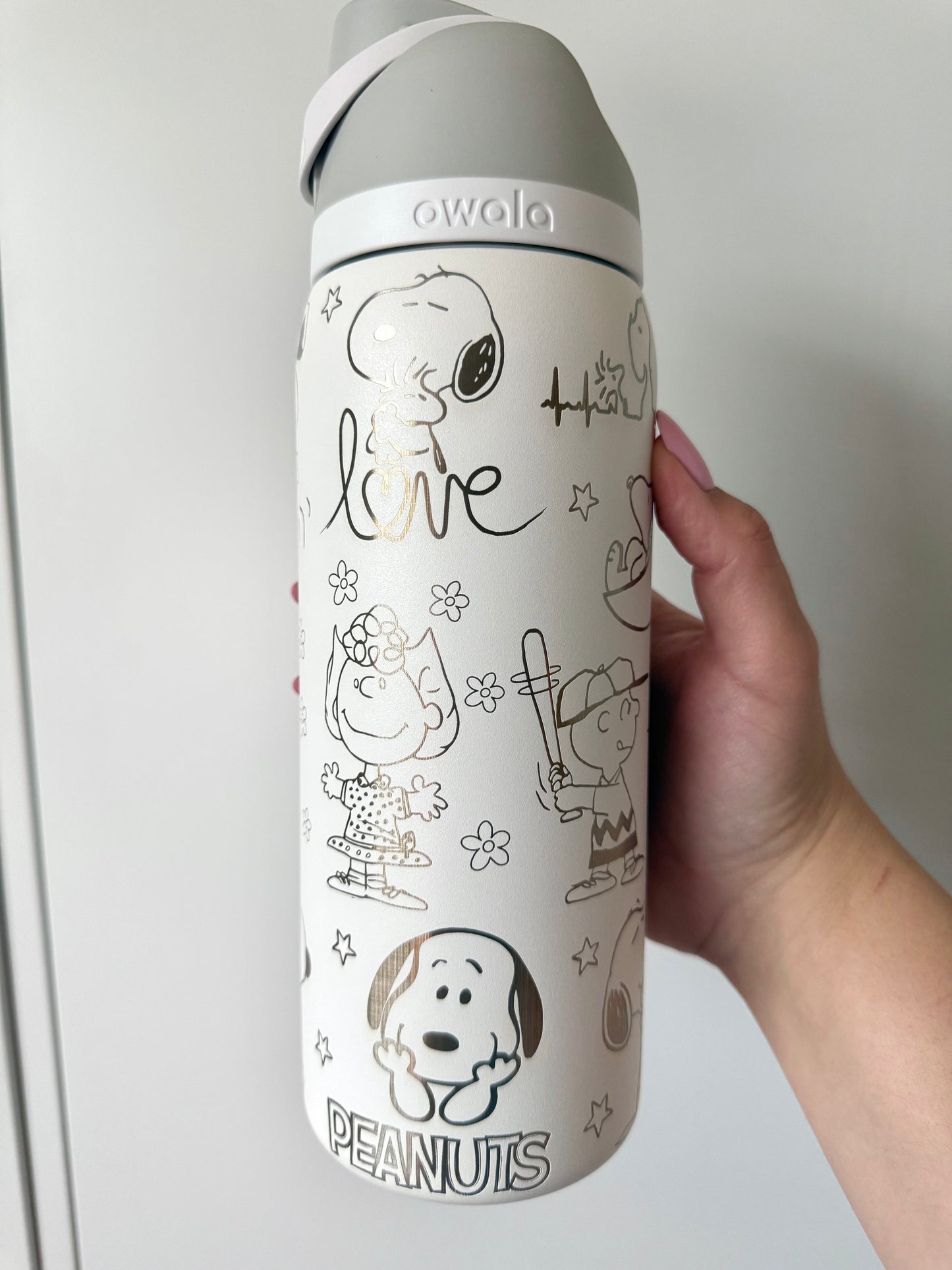 Cute Dog Engraved Owala 32oz Tumbler