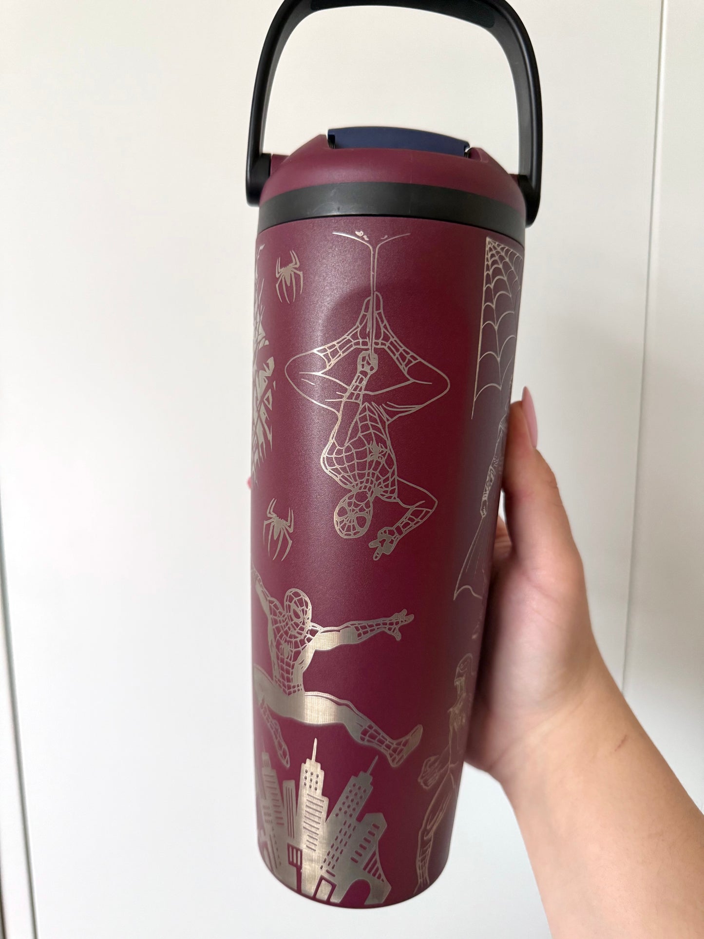 Spider Superhero Engraved Owala 30oz Tumbler
