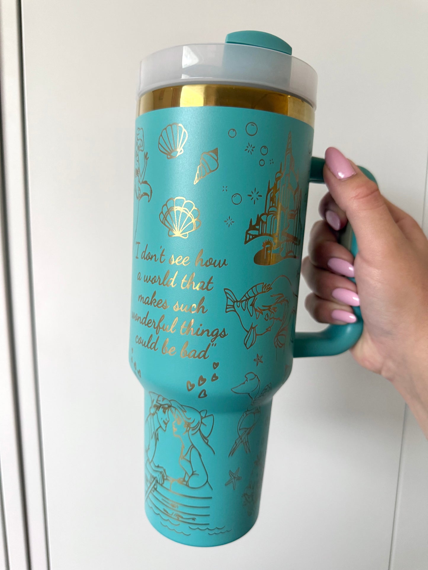 Mermaid Ocean Engraved 40oz Tumbler