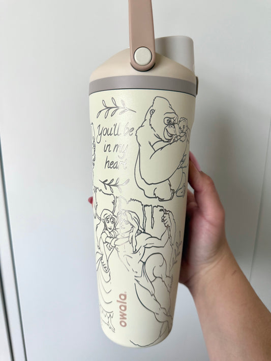 Jungle Prince Engraved Owala 30oz Tumbler
