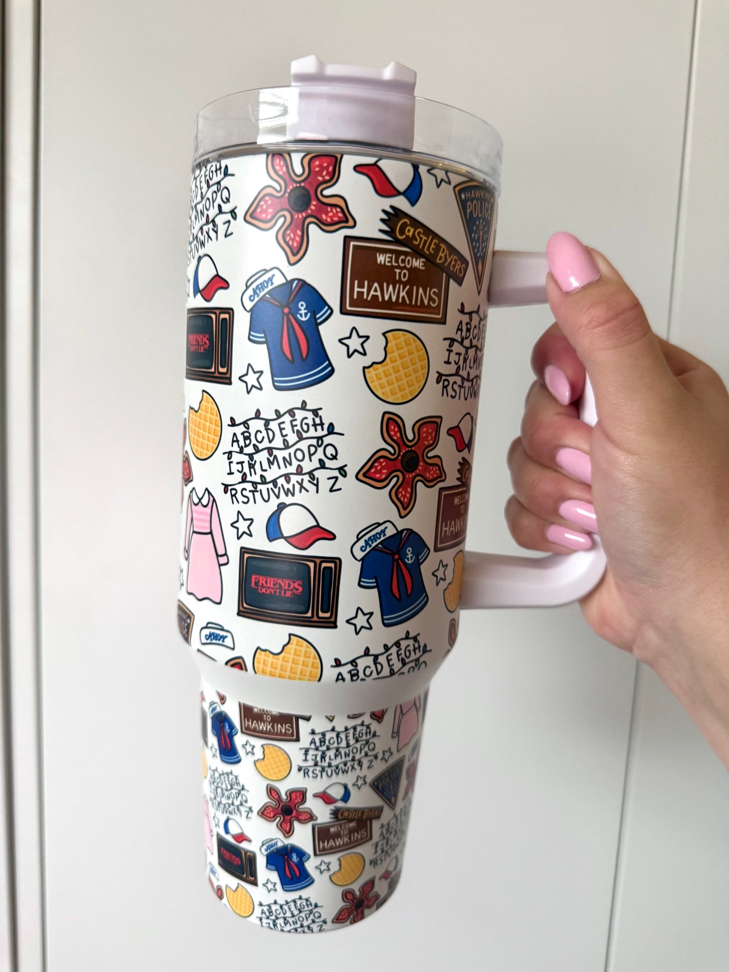 Stranger Tv Show 40oz Tumbler, Glow in the Dark