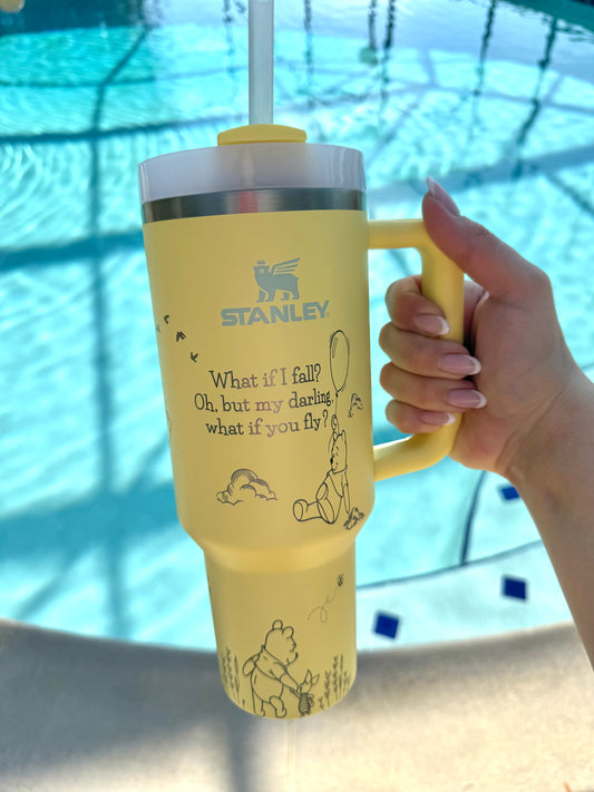 Pooh bear Stanley Engraved Tumbler 40oz, Pick your color