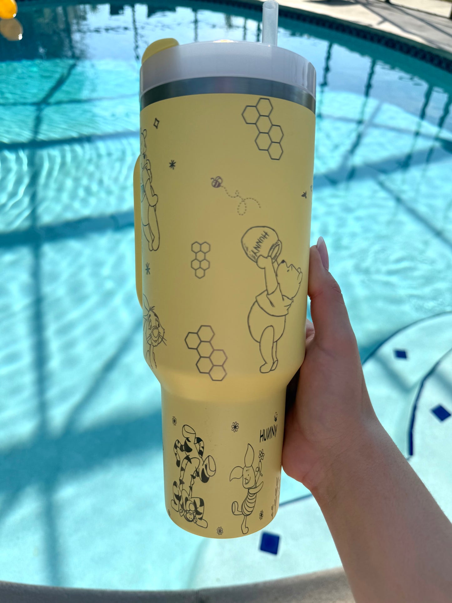 Pooh bear Stanley Engraved Tumbler 40oz, Pick your color