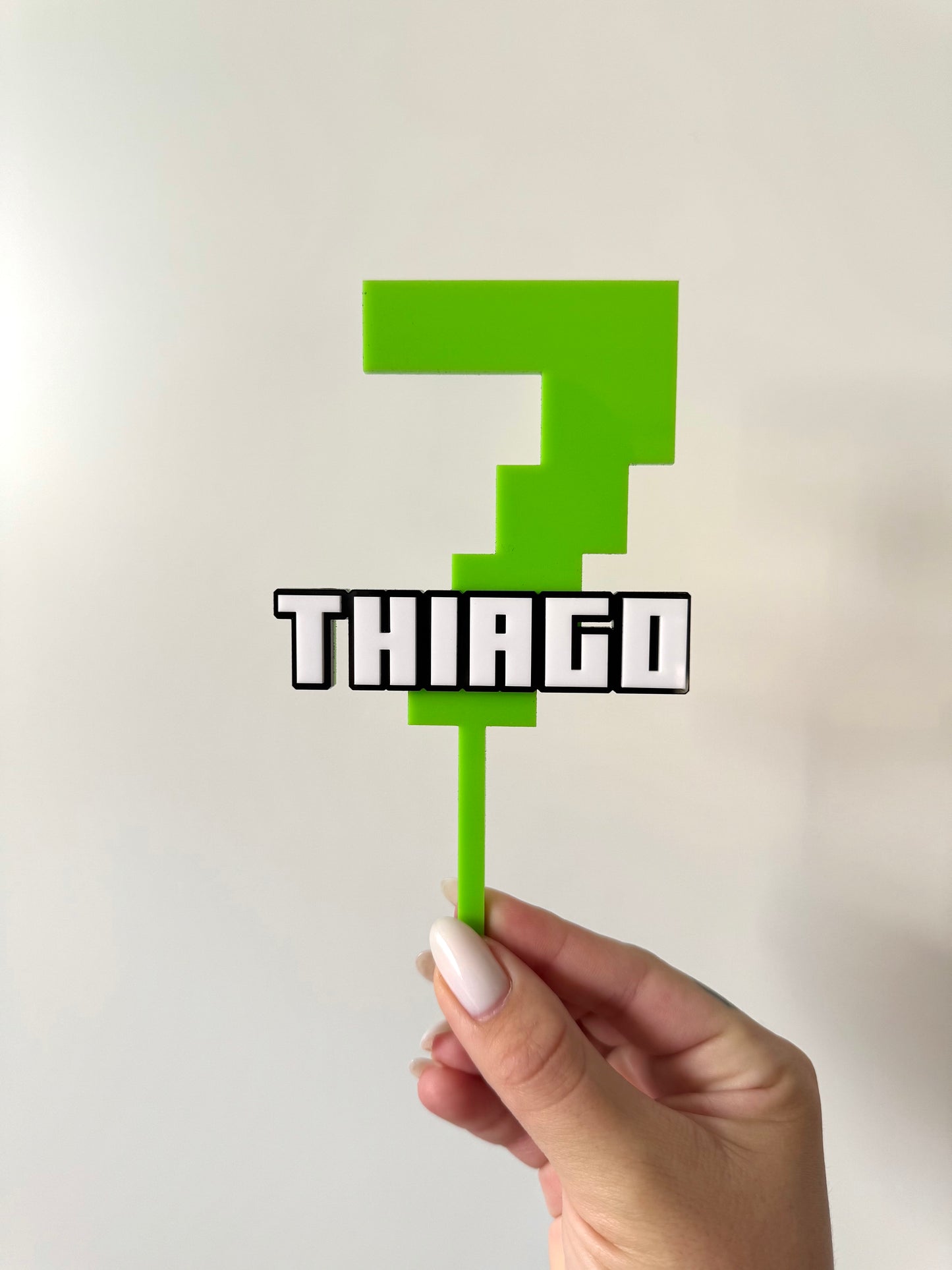 Personalized Cake Topper, Blocks Game