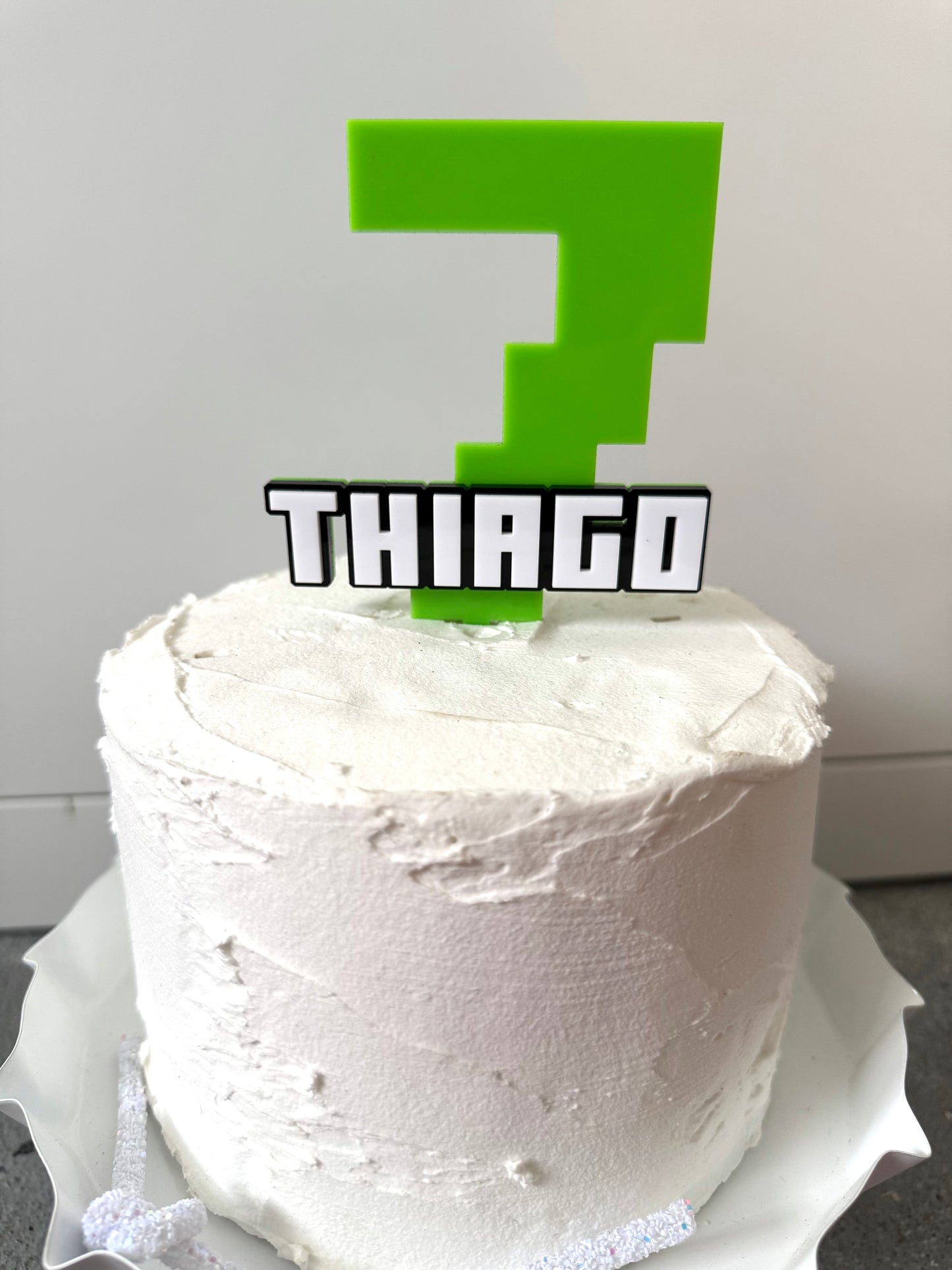 Personalized Cake Topper, Blocks Game