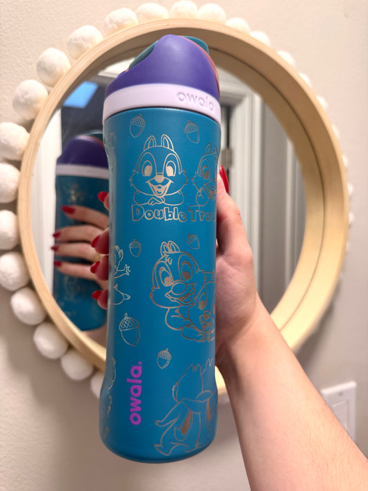 Ready to Ship Engraved Owala, Chip and Dale 24oz