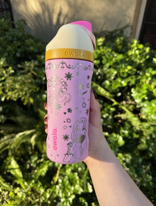 Kids Owala Tangled FreeSip 16oz, Disney Rapunzel