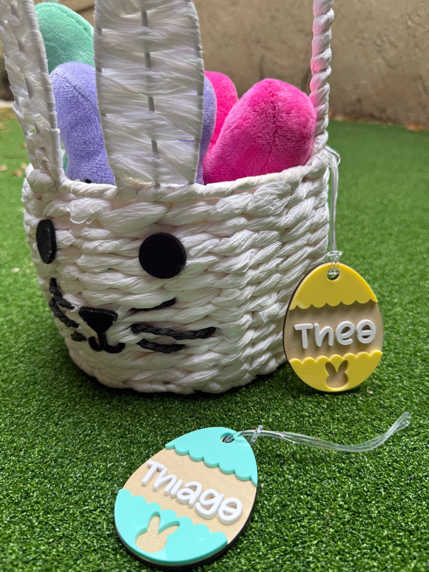 Easter Basket Name Tag, Acrylic Tag